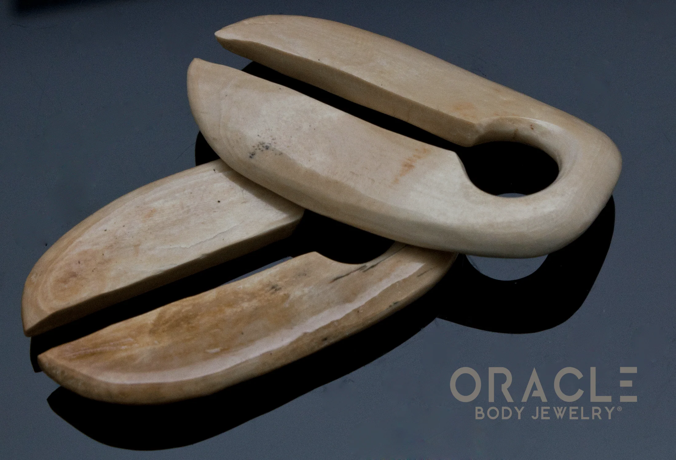 00g (9.5mm) Fossilized Mammoth Ivory Blade Weights - Image 3