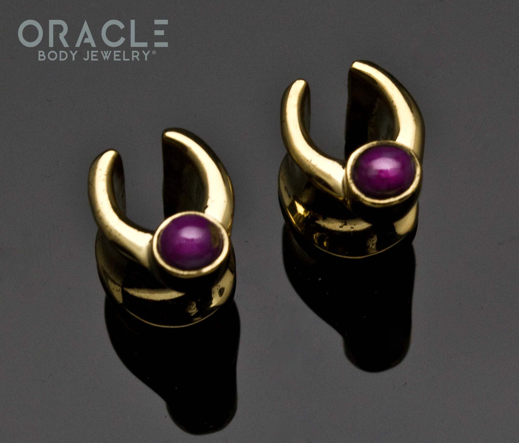 0g (8mm) Brass Saddles with Copper Purple Turquoise - Image 2