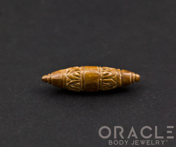 0g Fossilized Mammoth Ivory Carved Septum Spike