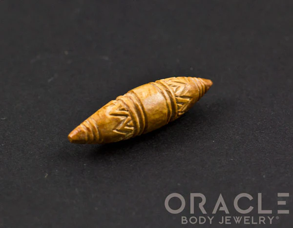 0g Fossilized Mammoth Ivory Carved Septum Tusk - Image 2