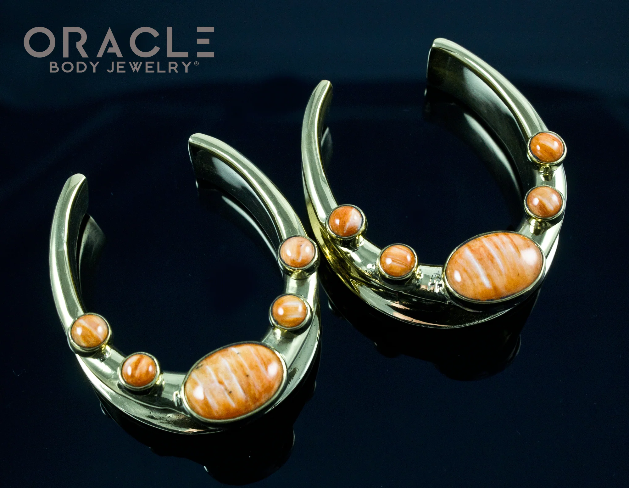 1-1/2" (38mm) Brass Saddles with Spiny Oyster - Image 2
