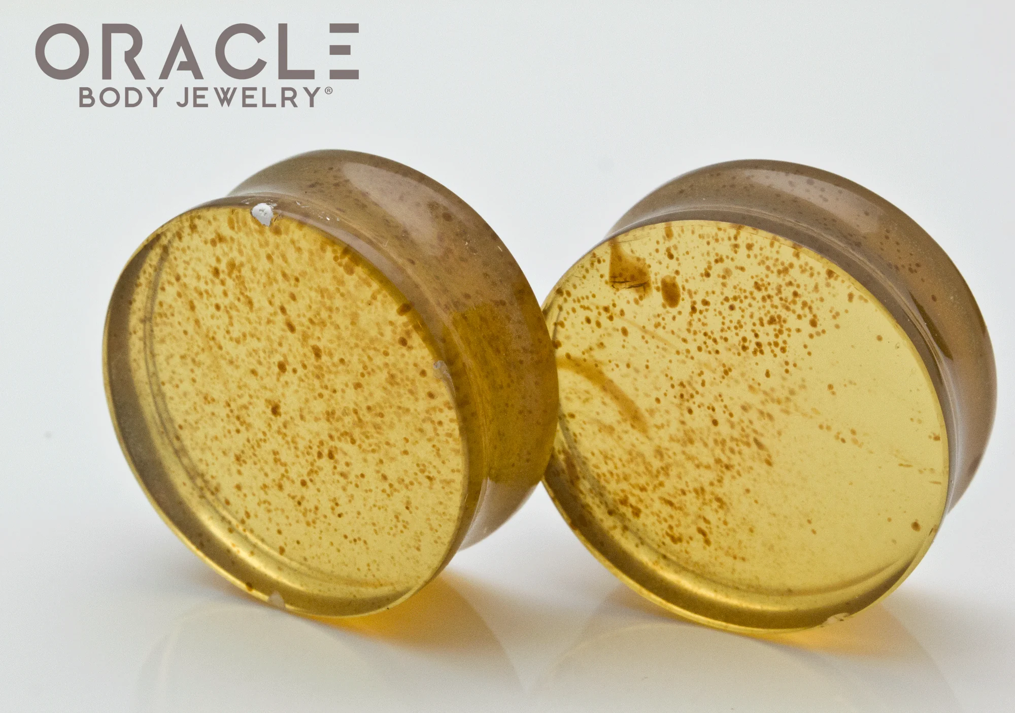 1-1/4" (32mm) Amber Double Flare Plugs - Image 3