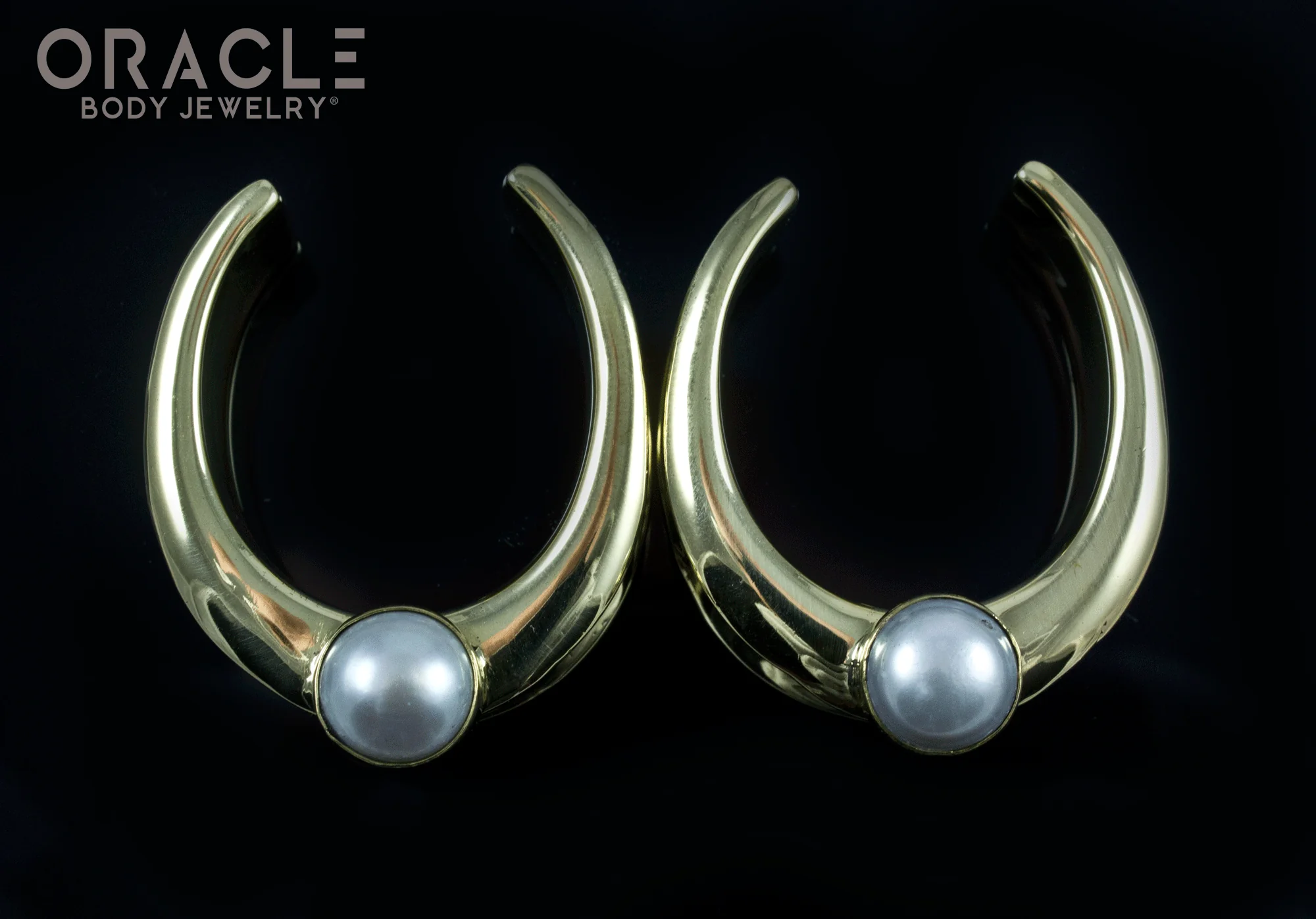 1-1/4" (32mm) Brass Saddles with Pearls - Image 2
