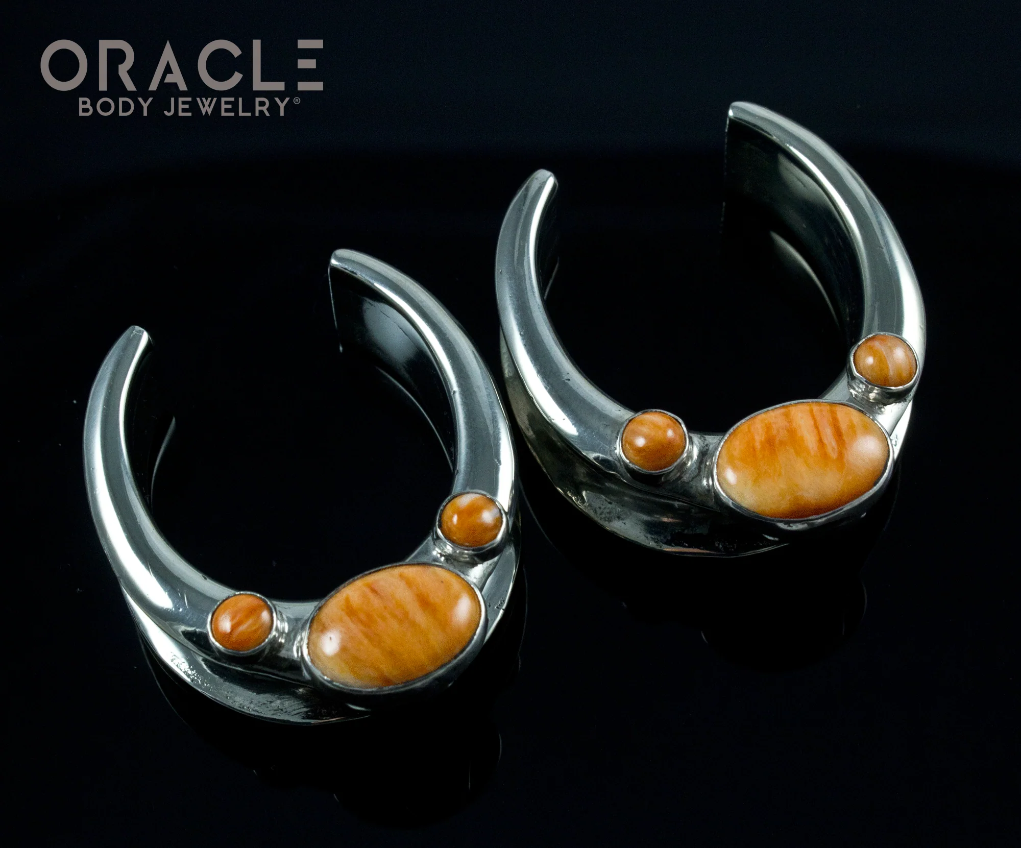 1-1/4" (32mm) White Brass Saddles with Spiny Oyster - Image 2