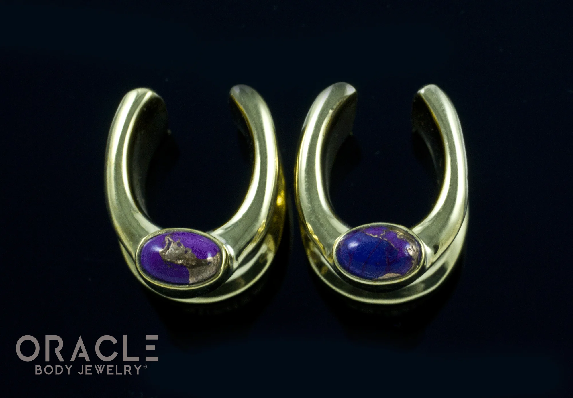 1/2" (12.5mm) Brass Saddles with Copper Purple Turquoise