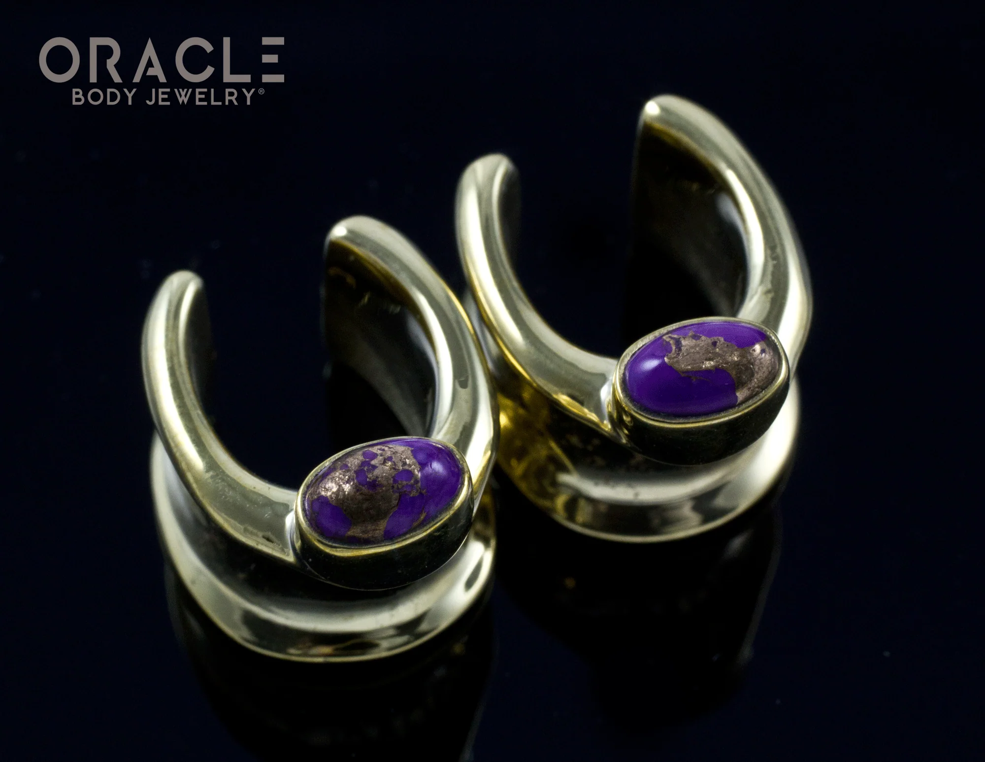 1/2" (12.5mm) Brass Saddles with Copper Purple Turquoise - Image 2