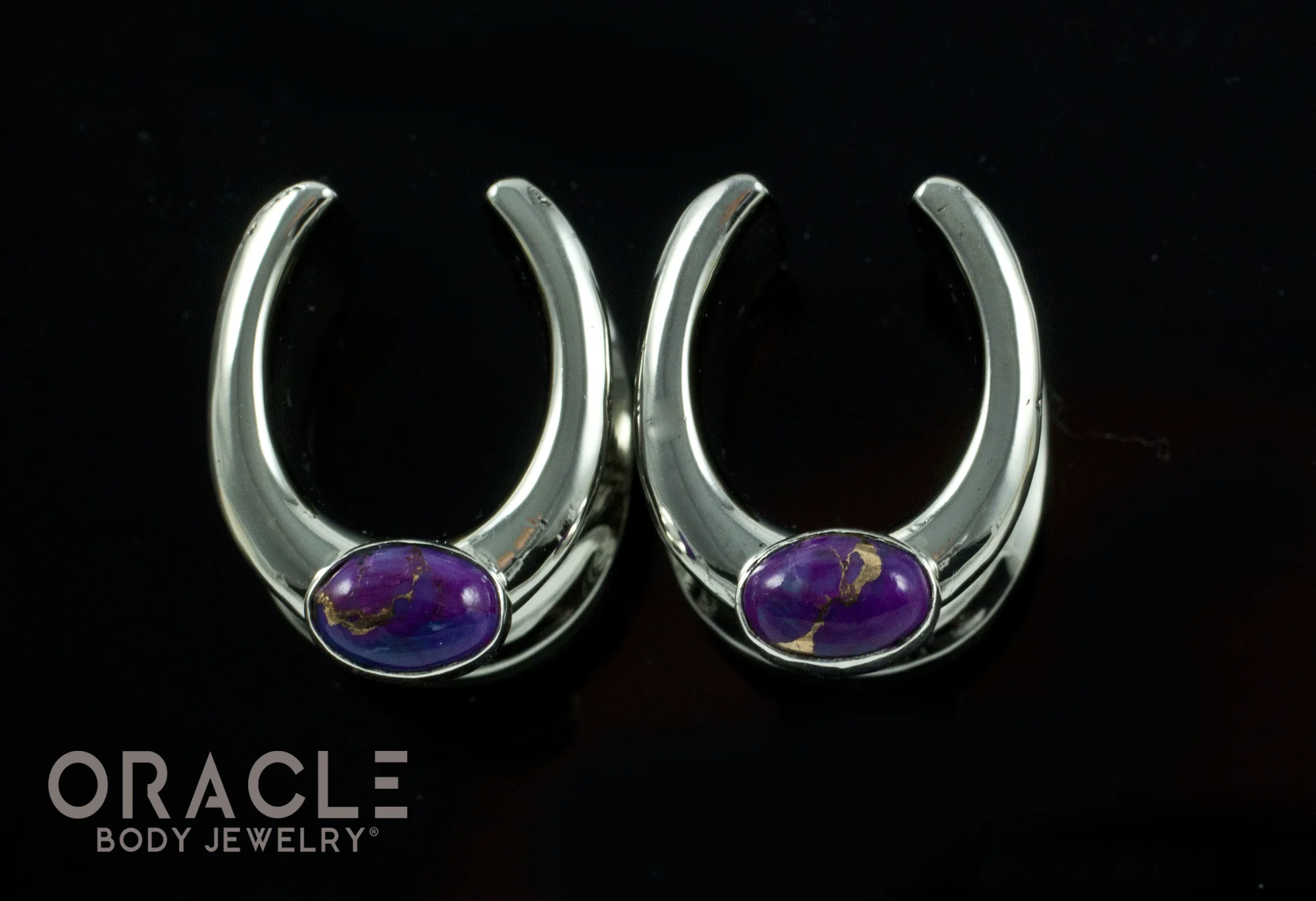 1/2" (12.5mm) White Brass Saddles with Copper Purple Turquoise