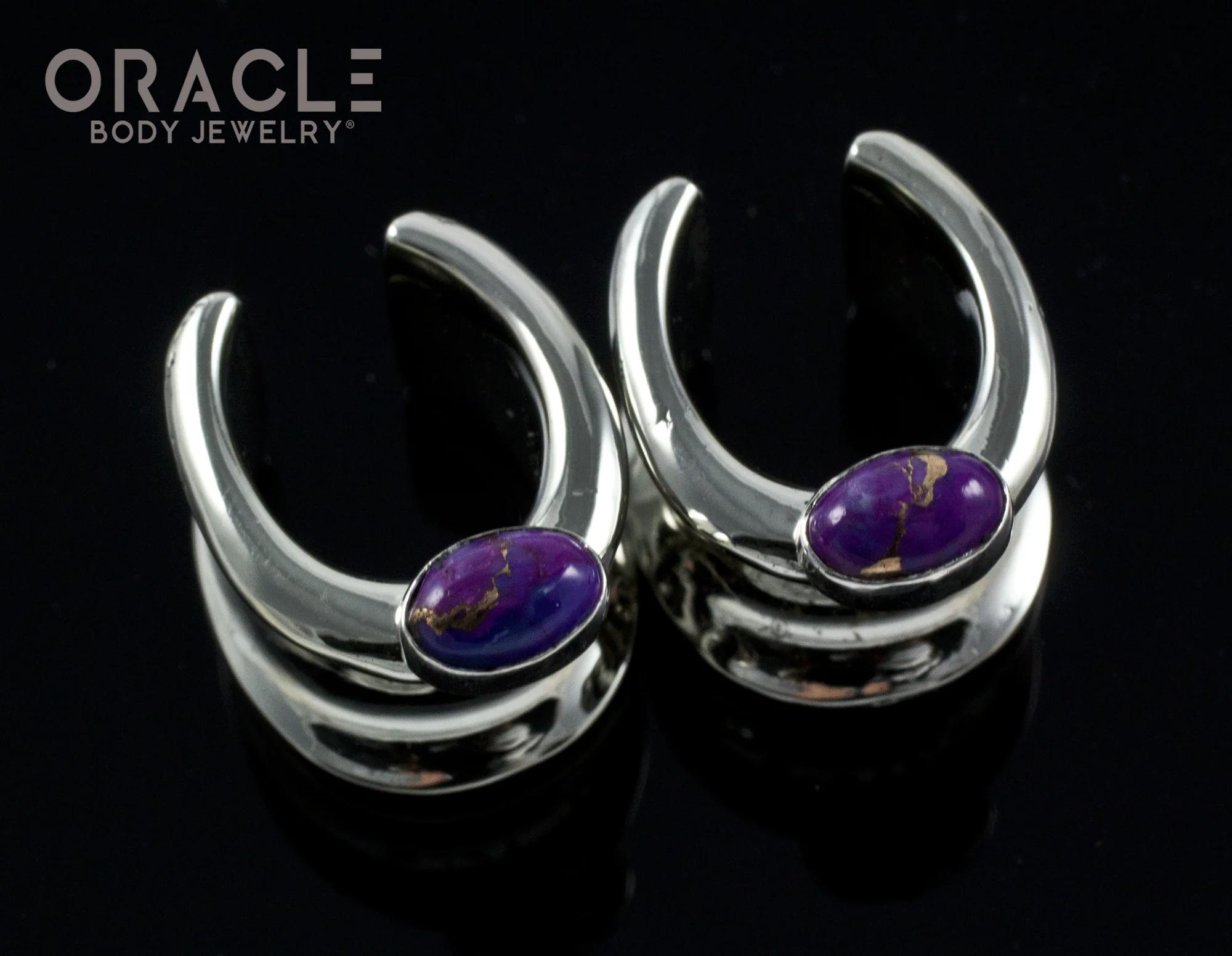 1/2" (12.5mm) White Brass Saddles with Copper Purple Turquoise - Image 2