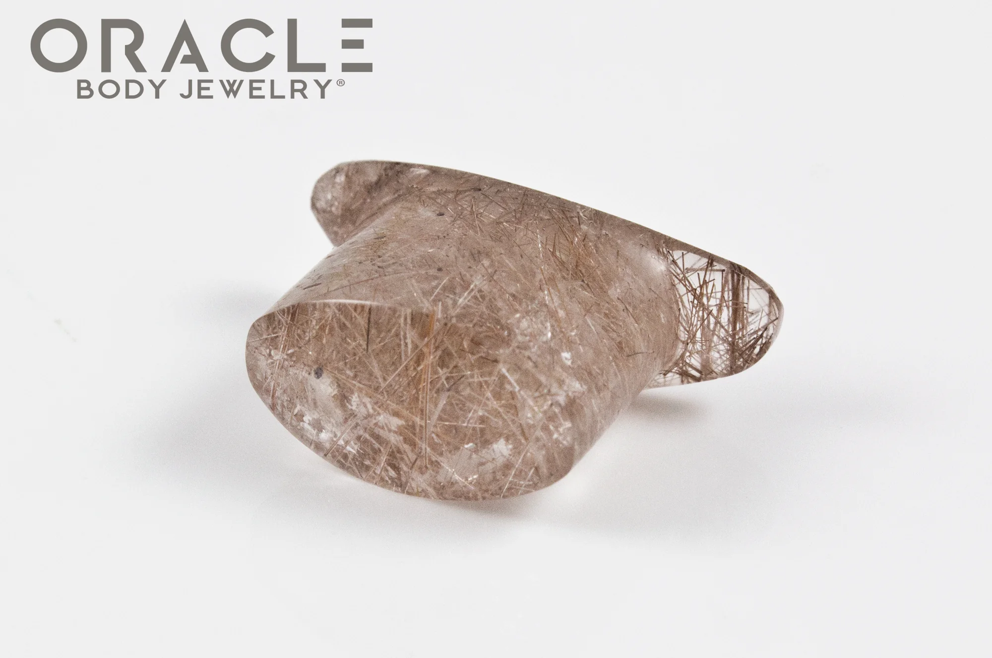 1/2" (12.7mm) Red Rutilated Quartz Oval Labret