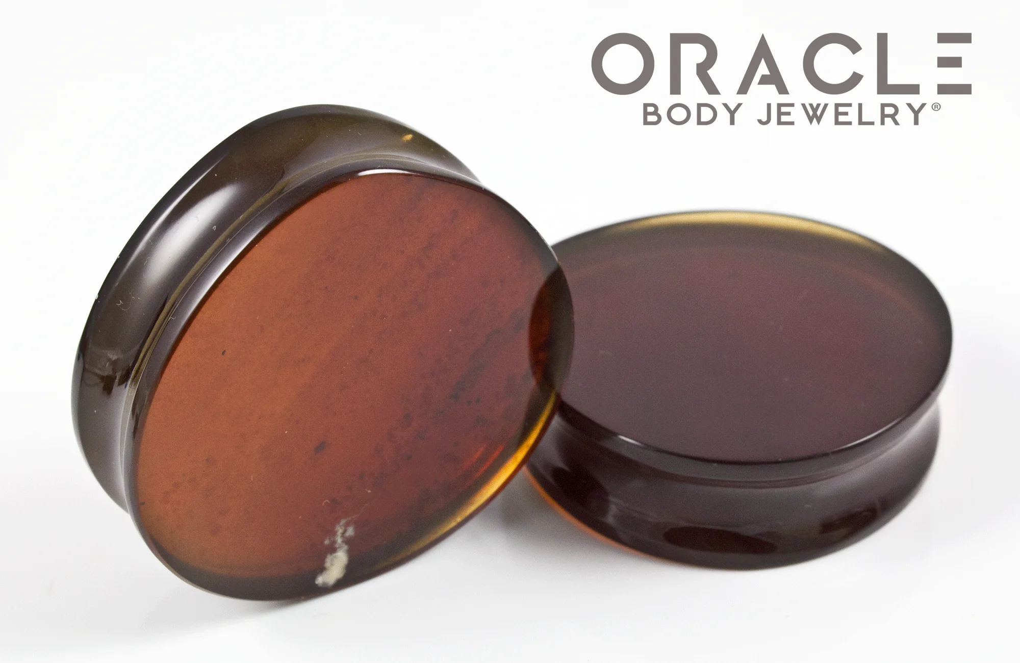 1-3/4" Amber Teardrop Plugs - Image 2