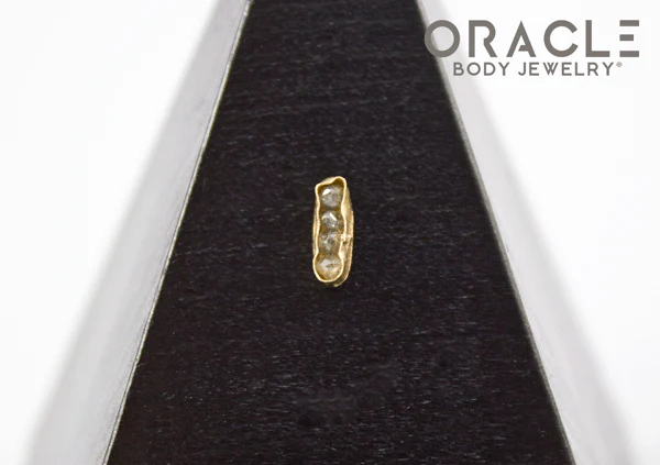 14k Channel Set Diamond Threadless Gold End - Image 4