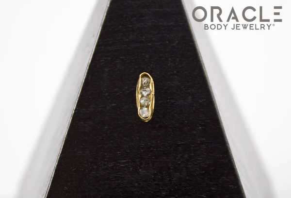 14k Channel Set Diamond Threadless Gold End - Image 4