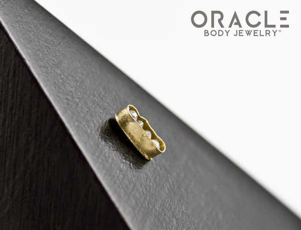 14k Channel Set Diamond Threadless Gold End - Image 3