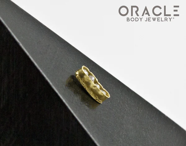 14k Channel Set Diamond Threadless Gold End - Image 3