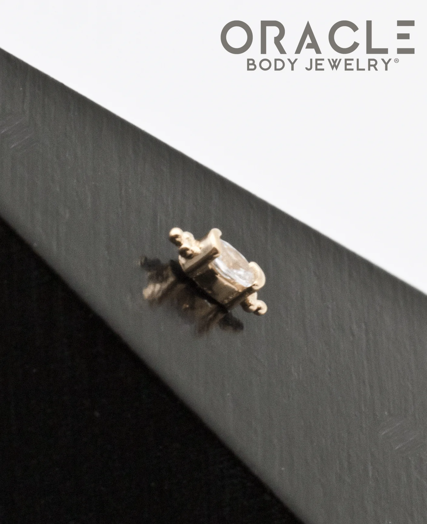 14k Demure CZ Threadless End - Image 3