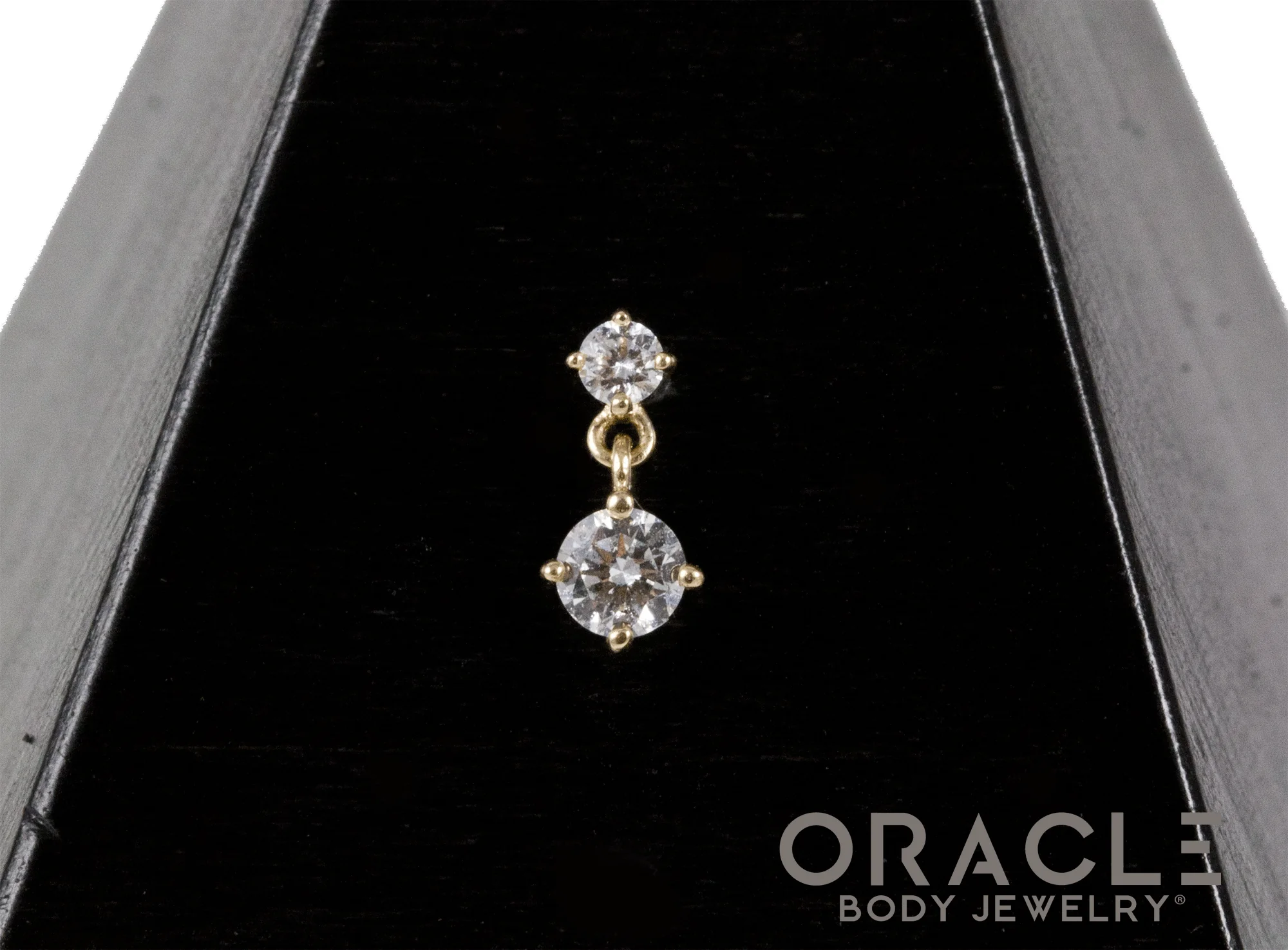14k Diamond Dangle Threadless End
