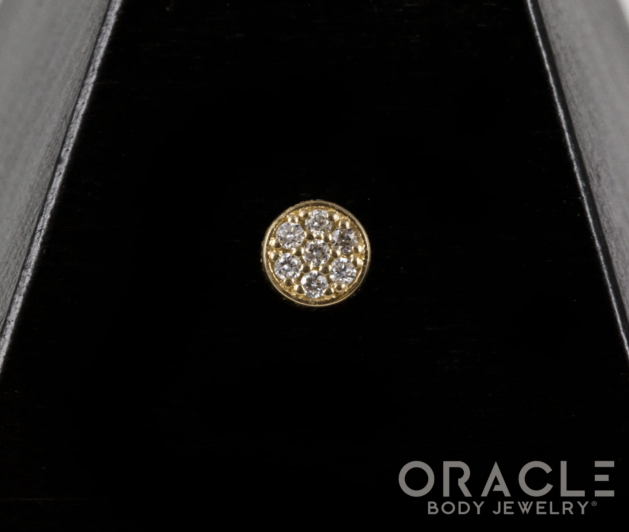 14k Diamond Orbit Threadless End