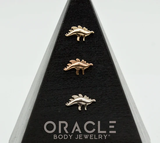 14k Gold Dino Threadless Ends