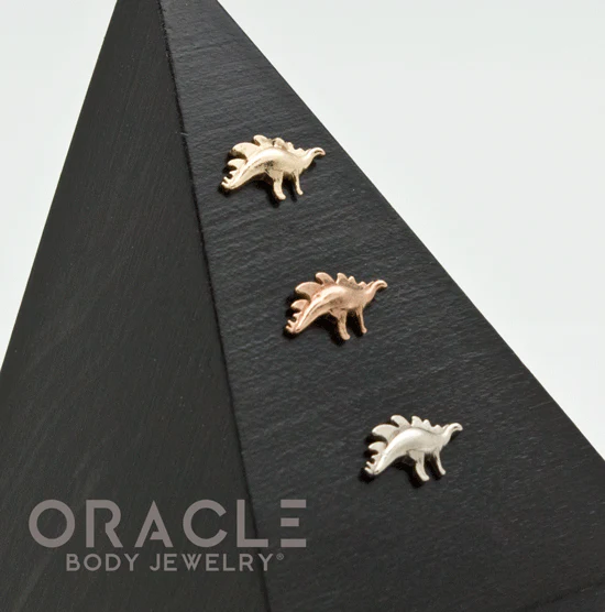 14k Gold Dino Threadless Ends - Image 2