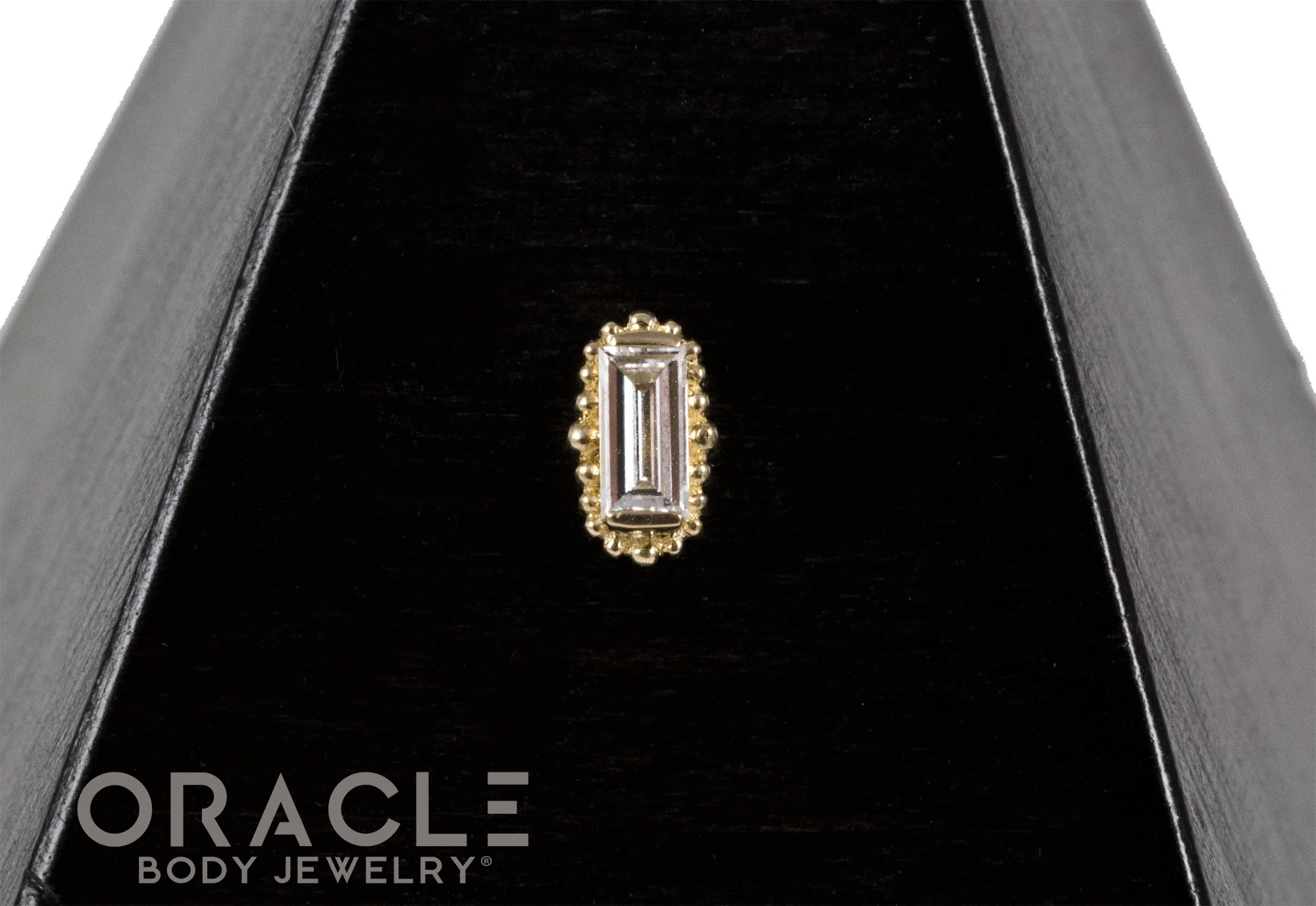 14k Regal with Baguette Diamond Threadless End