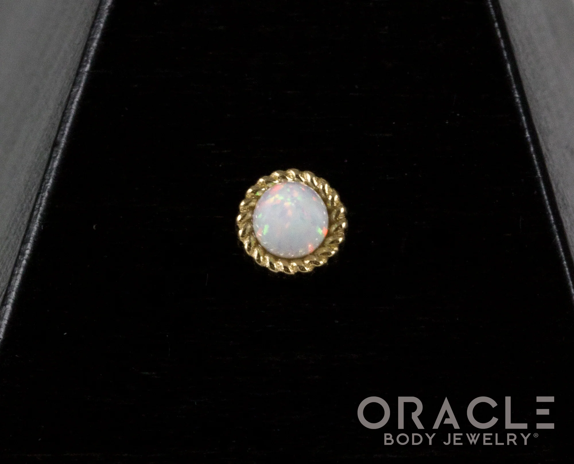 14k Opal Bullet Threadless End - Image 2