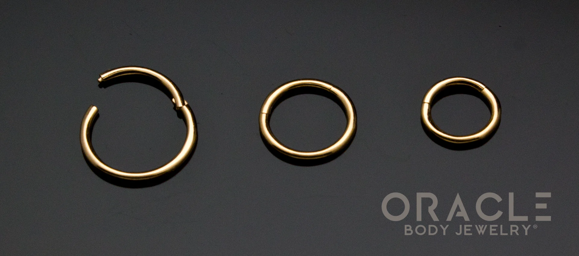 14K Yellow Gold Hinge Rings / Clickers - Image 2