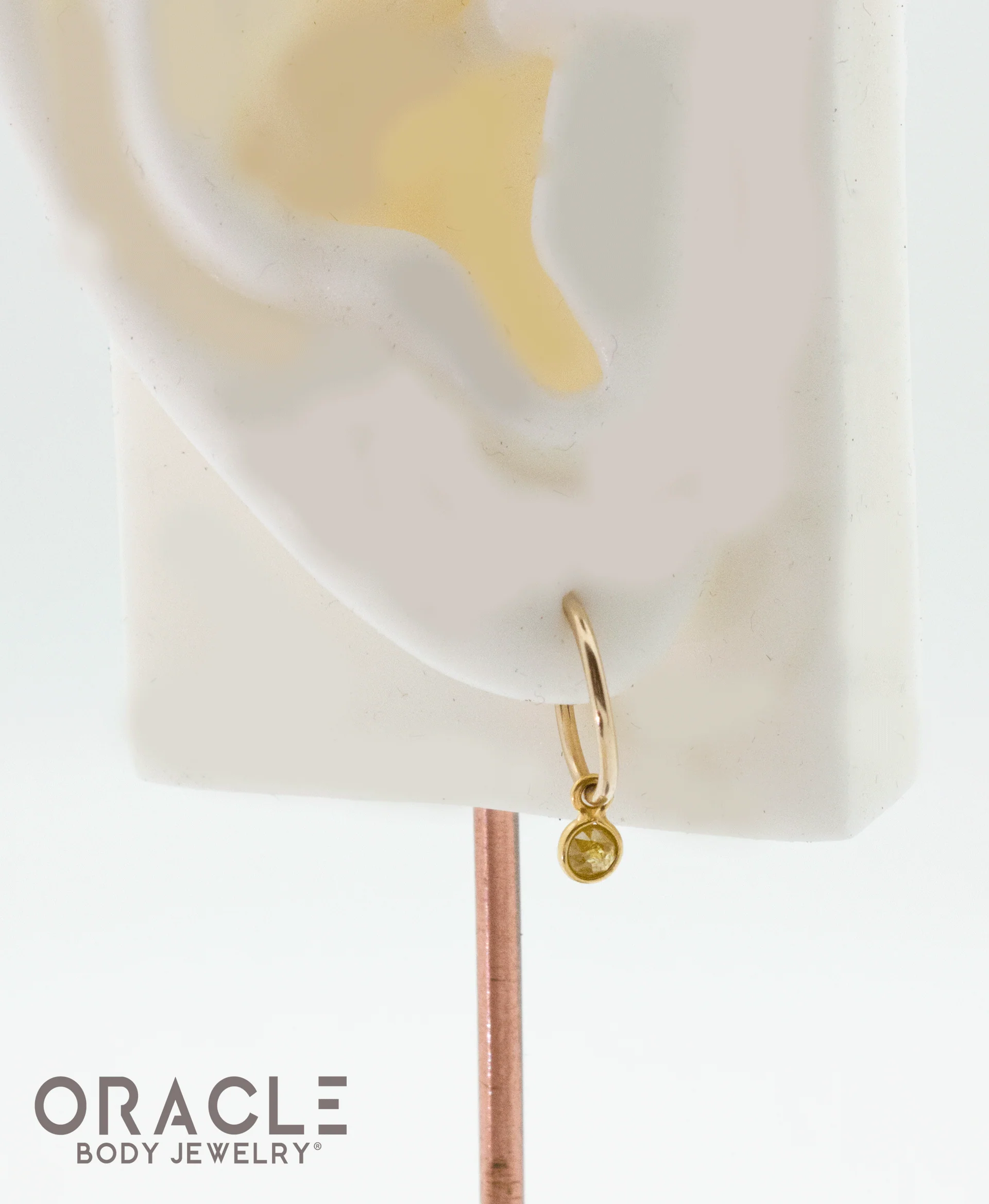 18k Yellow Gold 3mm Rose Cut Diamond Charm - Image 3