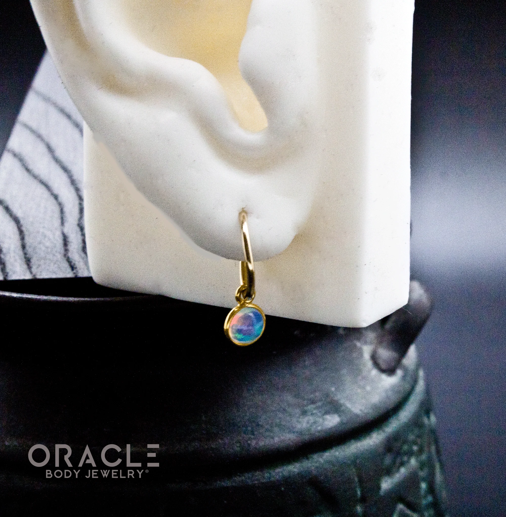 18k Yellow Gold Ethiopian Opal Charms - Image 3