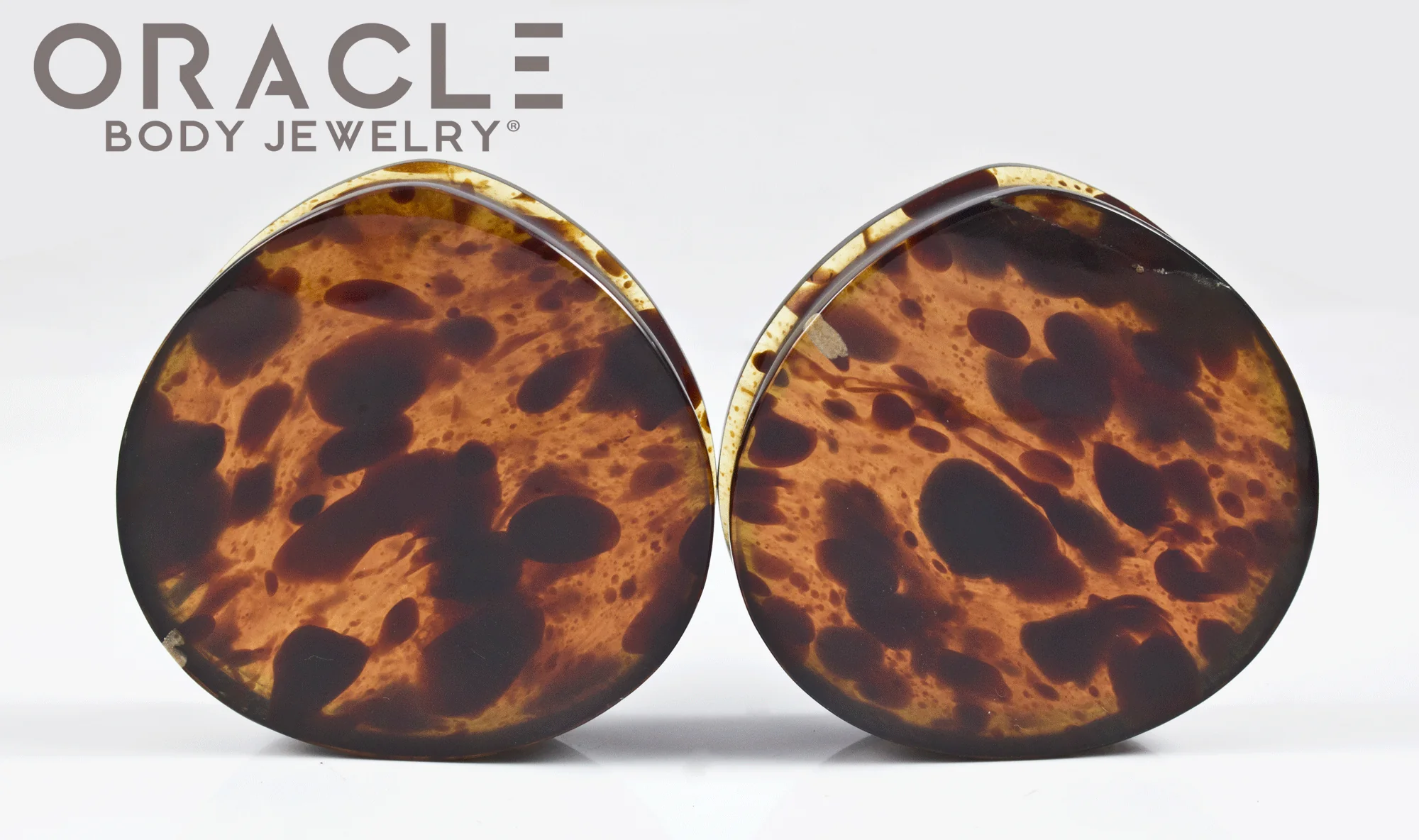 2" Amber Teardrop Plugs