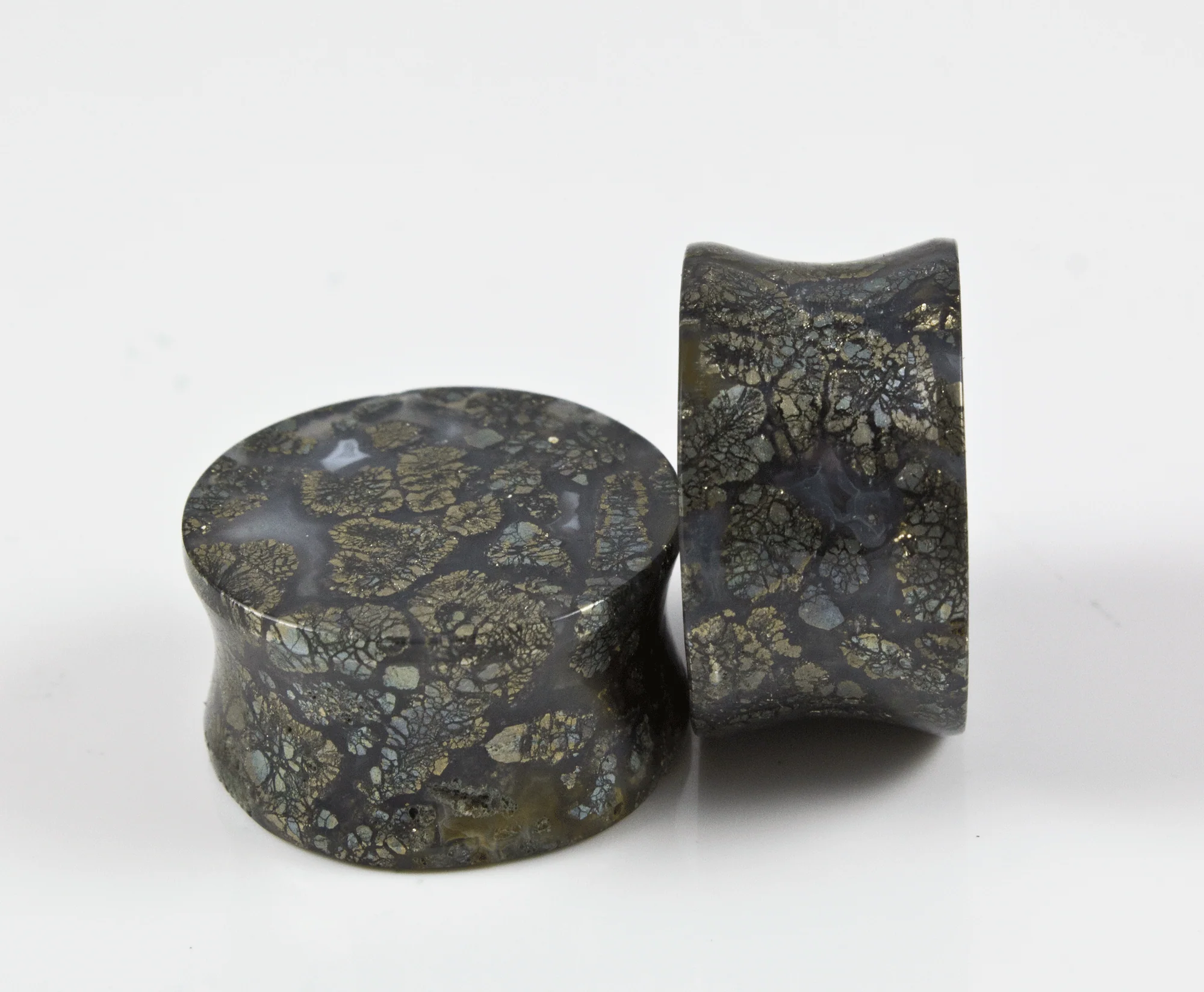 20mm Marcasite in Agate Plugs - Image 2