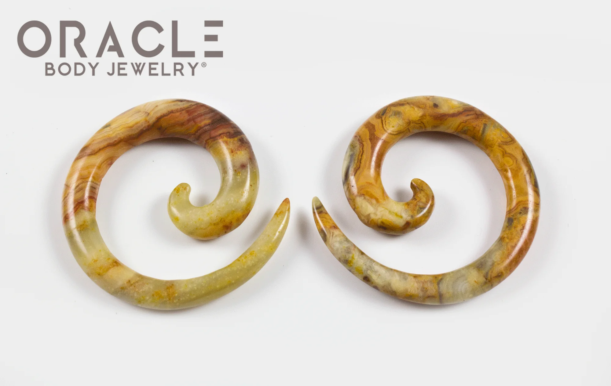 2g Crazy Lace Agate Stone Spirals