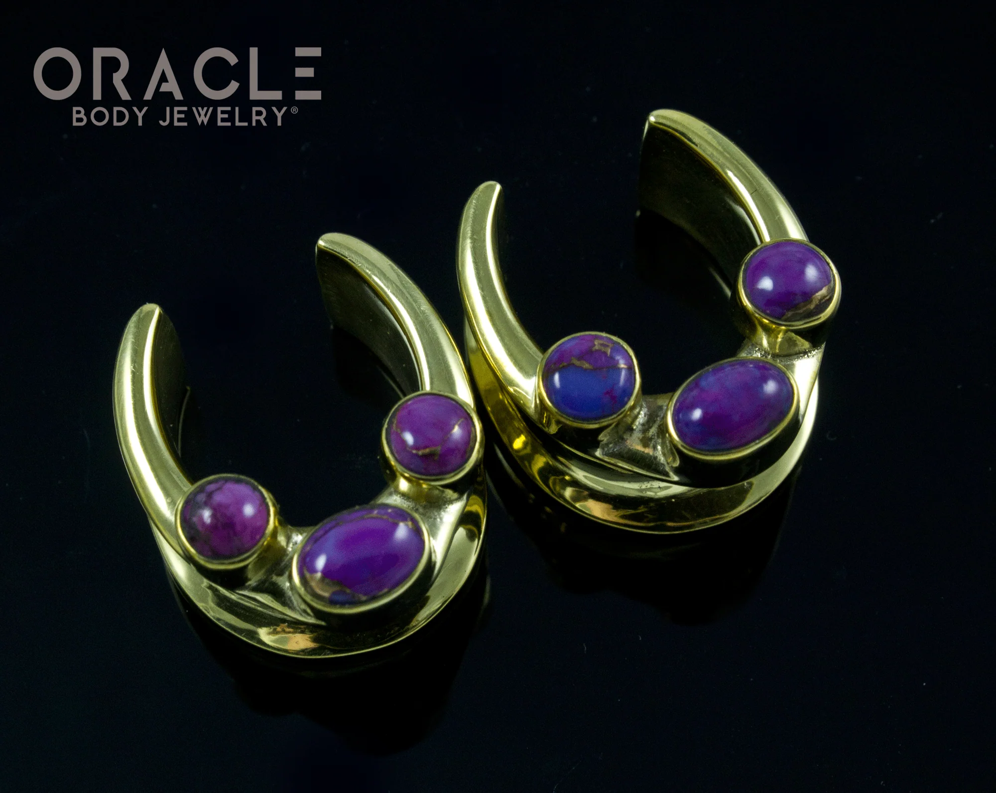 3/4" (19mm) Brass Saddles with Copper Purple Turquoise - Image 2