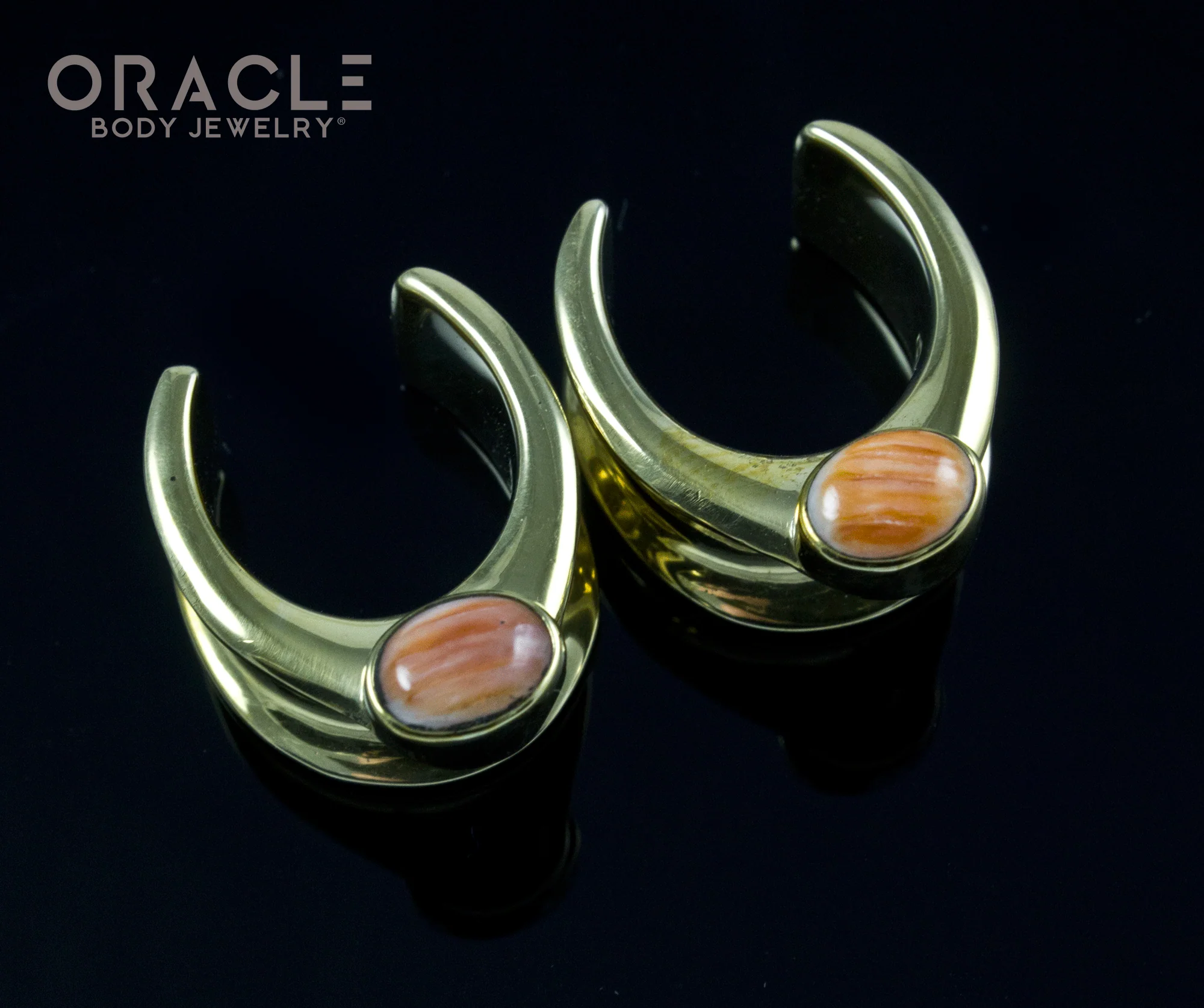 3/4" (19mm) Brass Saddles with Spiny Oyster Shell - Image 2
