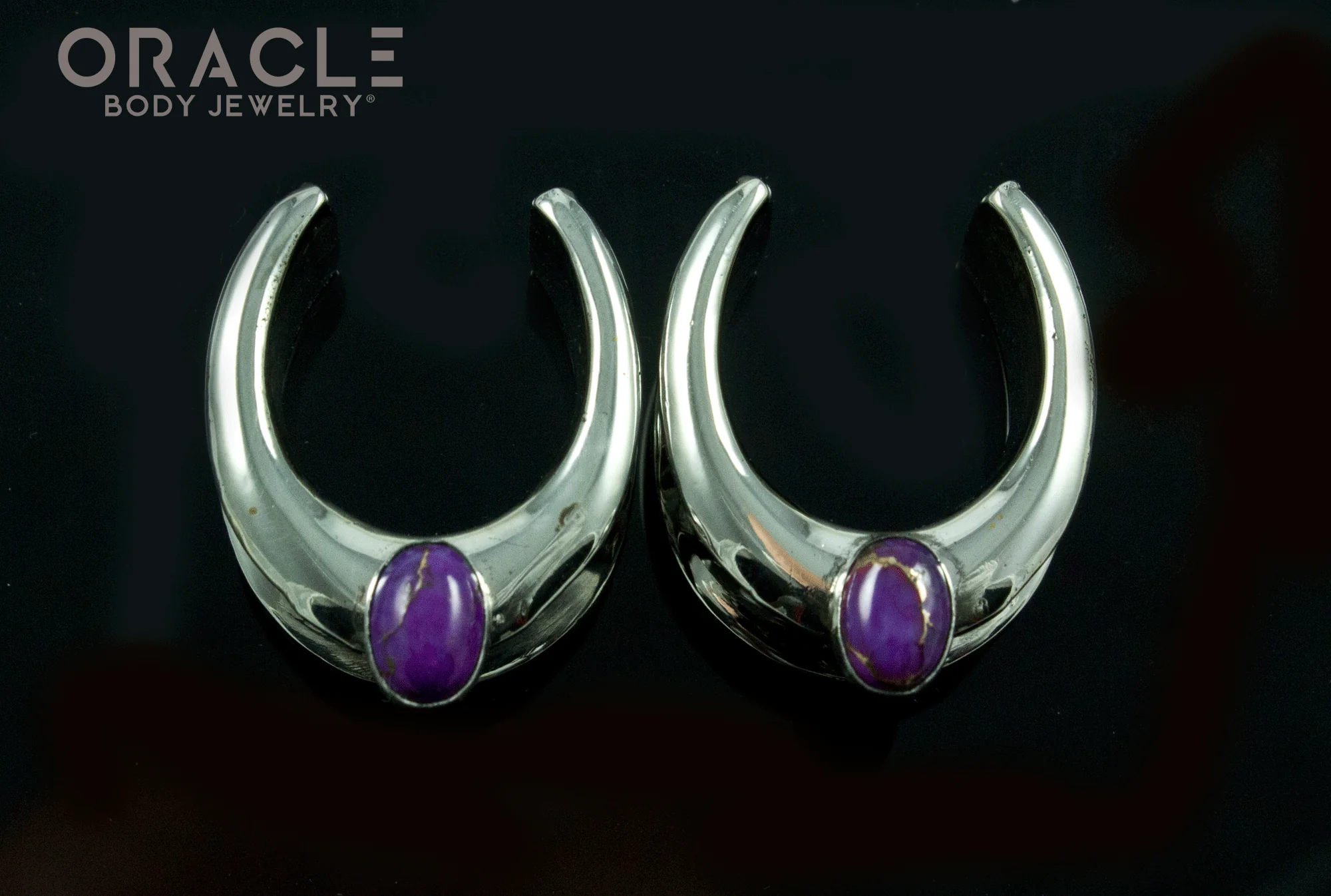 3/4" (19mm) White Brass Saddles with Copper Purple Turquoise