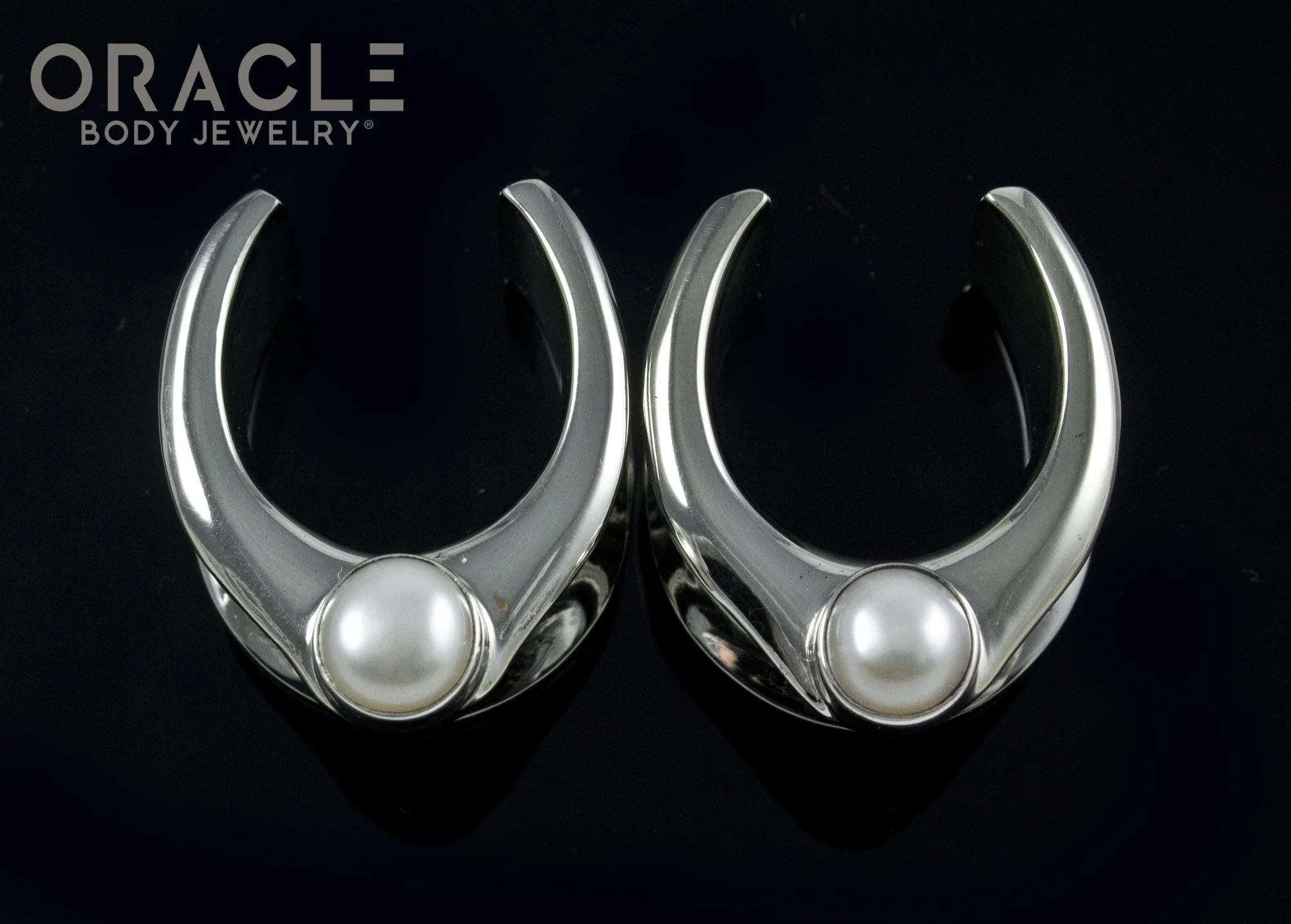 3/4" (19mm) White Brass Saddles with Pearls