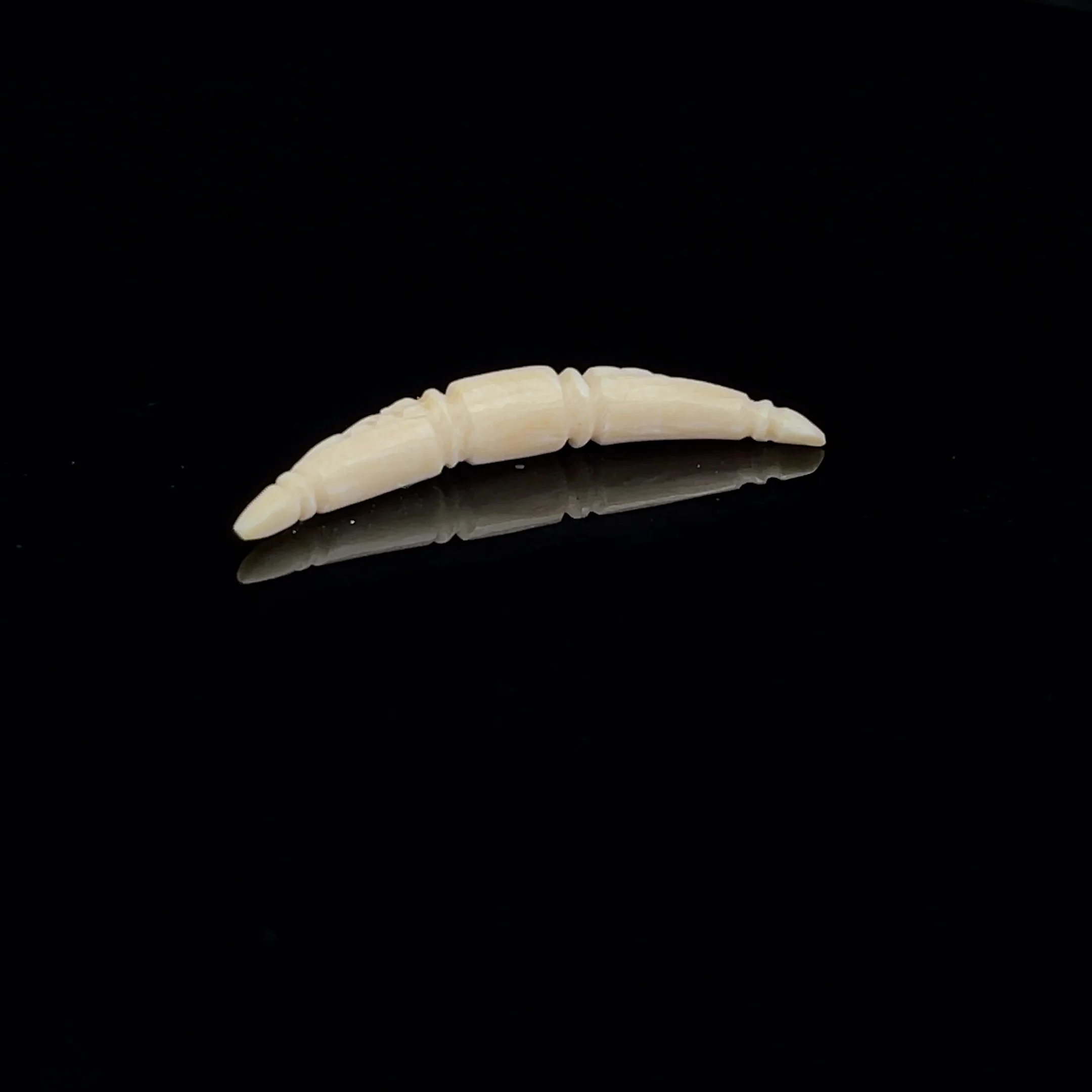 4g (5mm) Fossilized Mammoth Carved Ivory Septum Tusk - Image 2