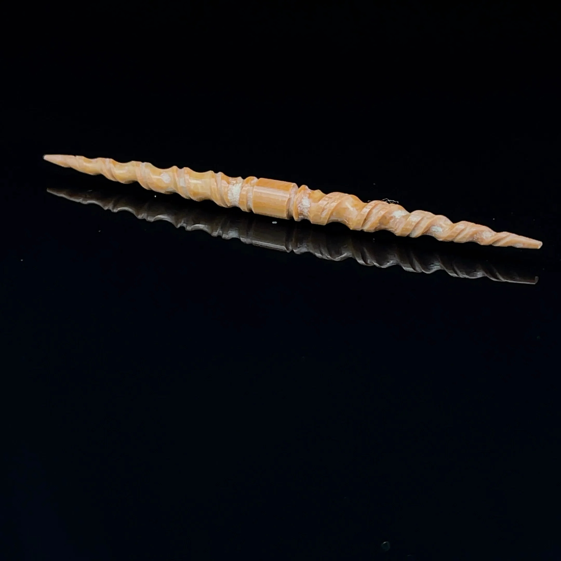 6g (4mm) Fossilized Mammoth Carved Ivory Septum Spike