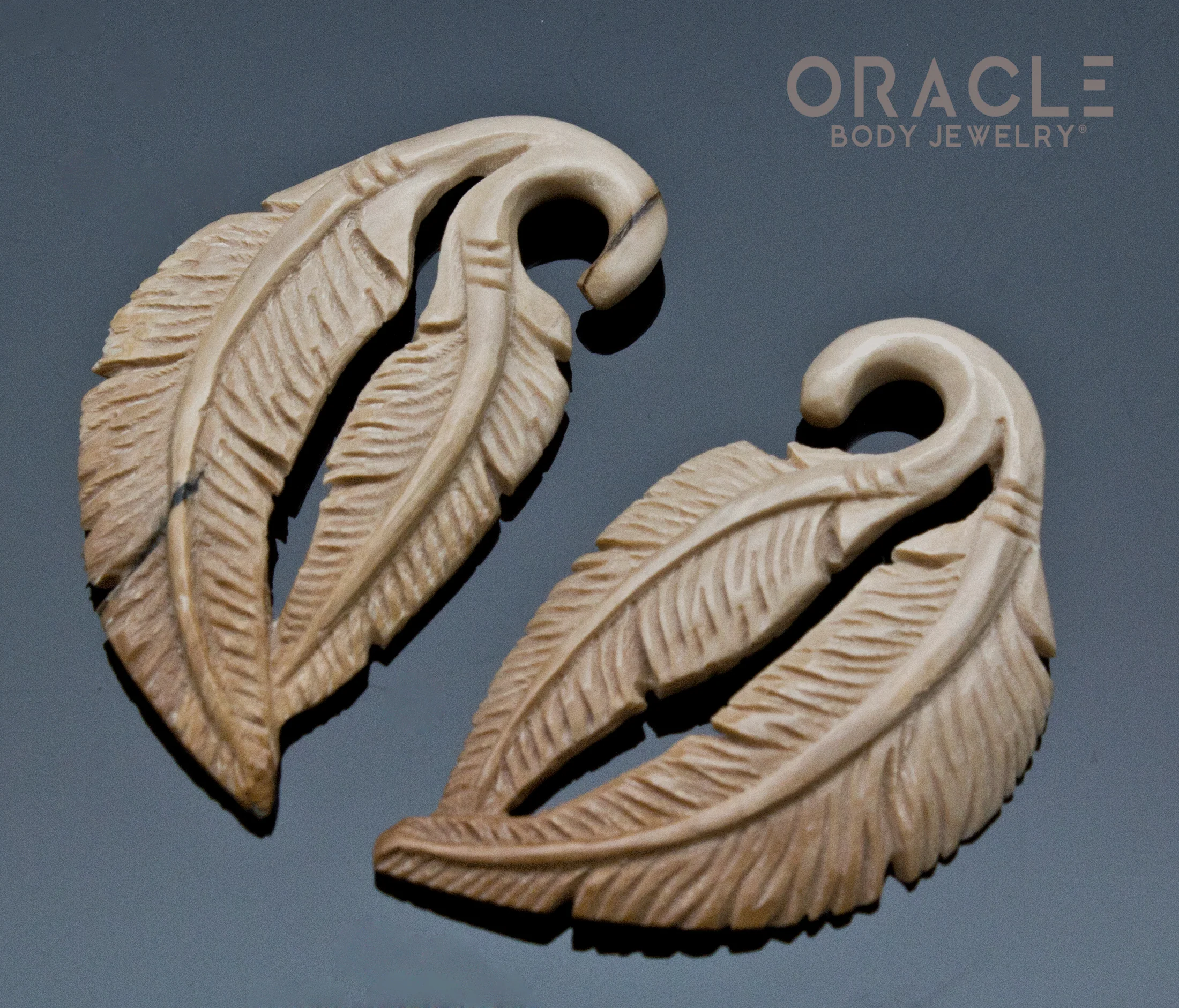 6g (4mm) Fossilized Mammoth Ivory Double Feathers - Image 2