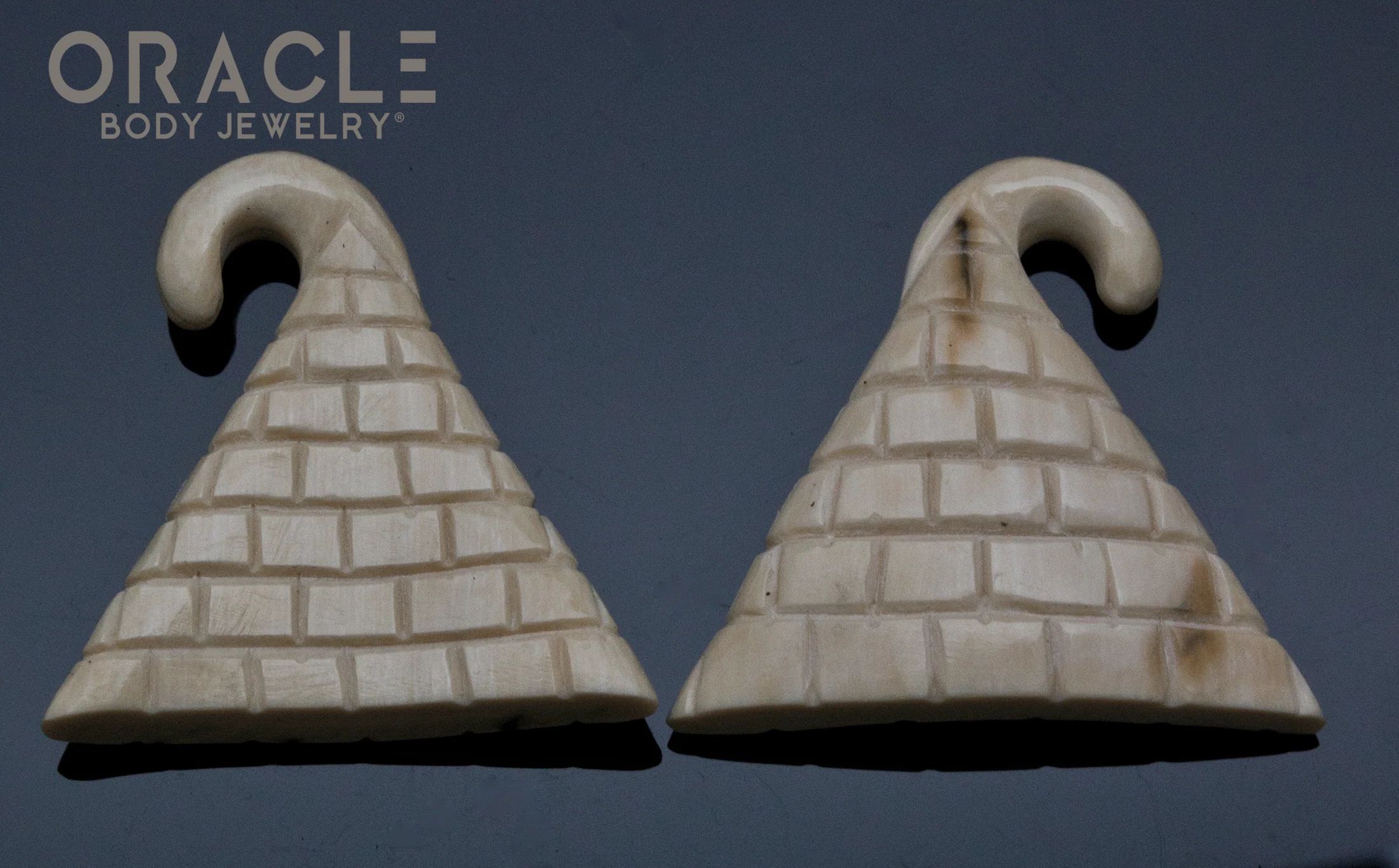 6mm Fossilized Mammoth Ivory Pyramids