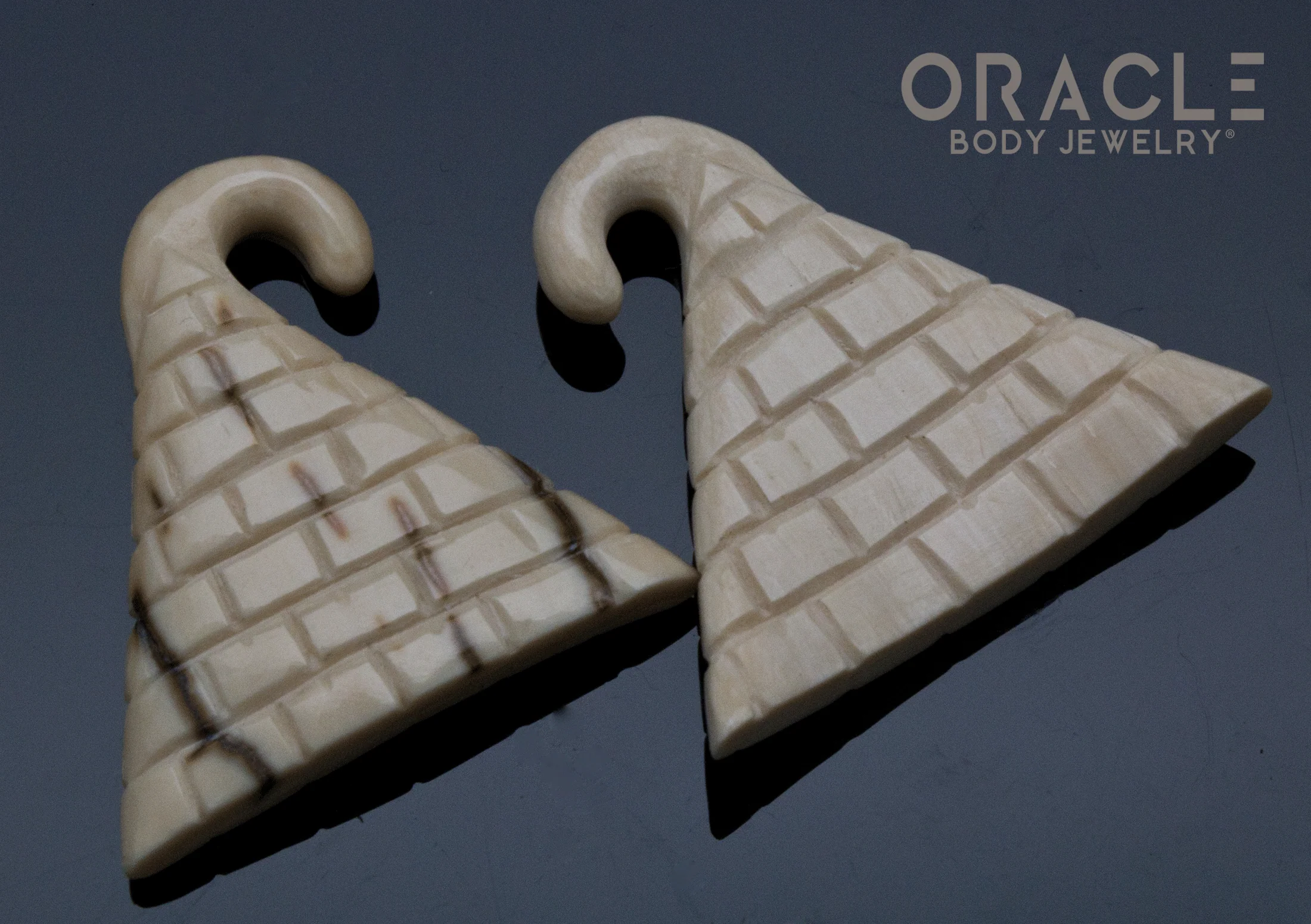 6mm Fossilized Mammoth Ivory Pyramids - Image 2
