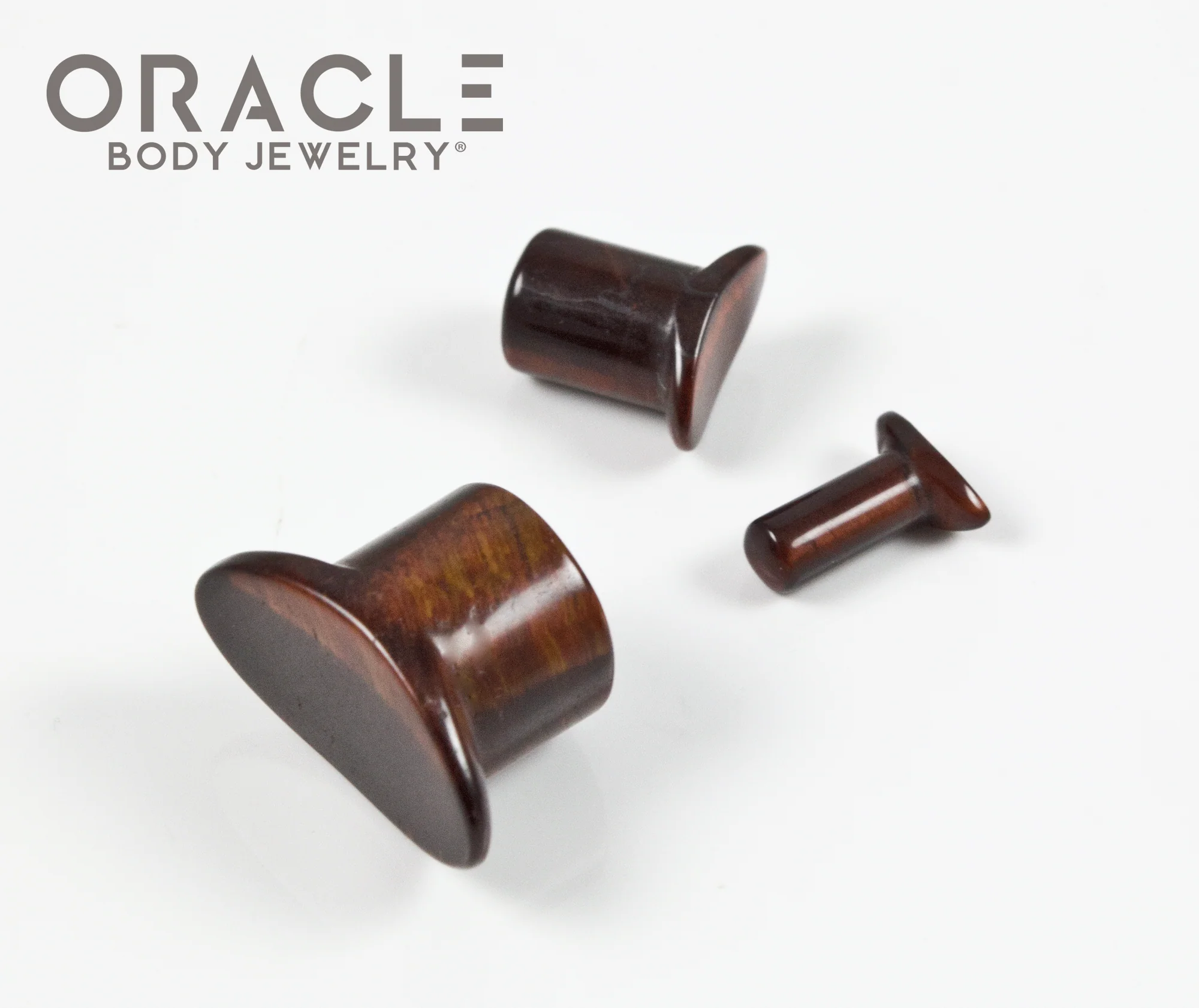 Red Tiger Eye Labrets 8g Through 1/2" - Image 3
