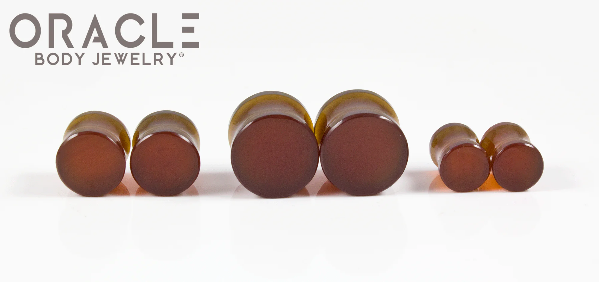 Amber Darker Tone Double Flare Plugs