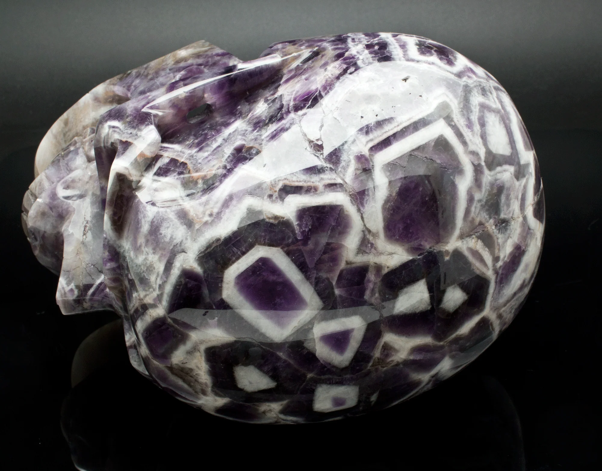 Large Amethyst Carved Large Skull - Image 6
