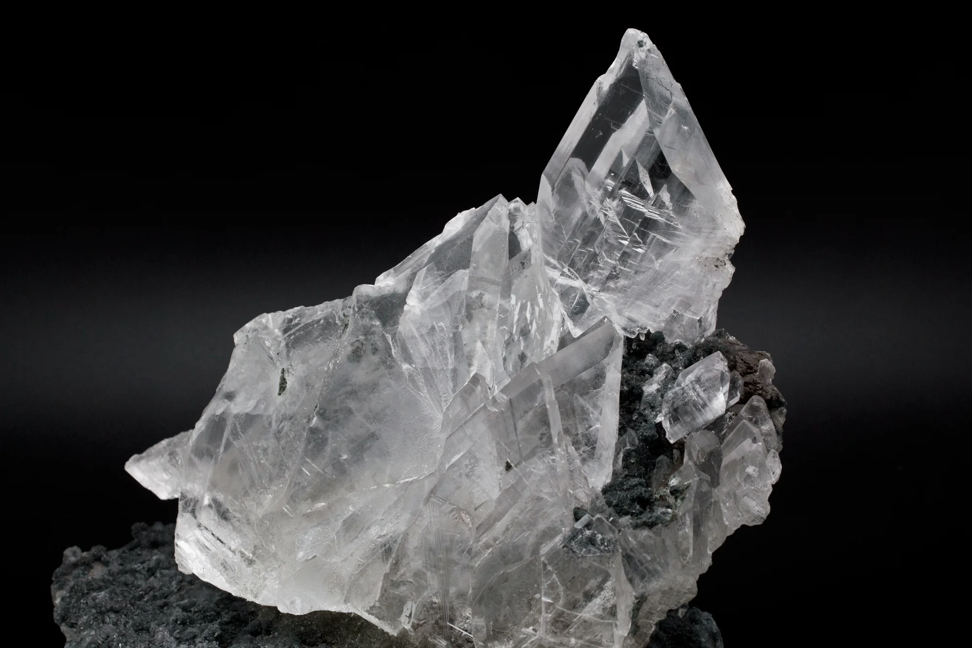 Amethyst with Selenite Gypsum Specimen - Image 3