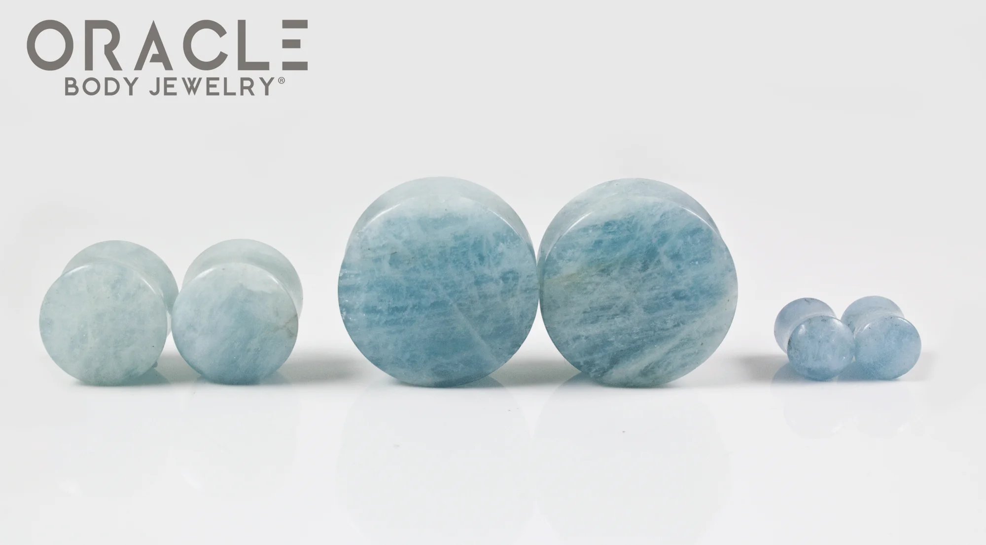 Aquamarine Double Flare Plugs