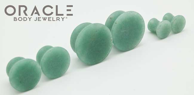 Aventurine Mayan Style Flare Plugs - Image 2