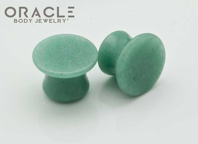 Aventurine Mayan Style Flare Plugs - Image 3
