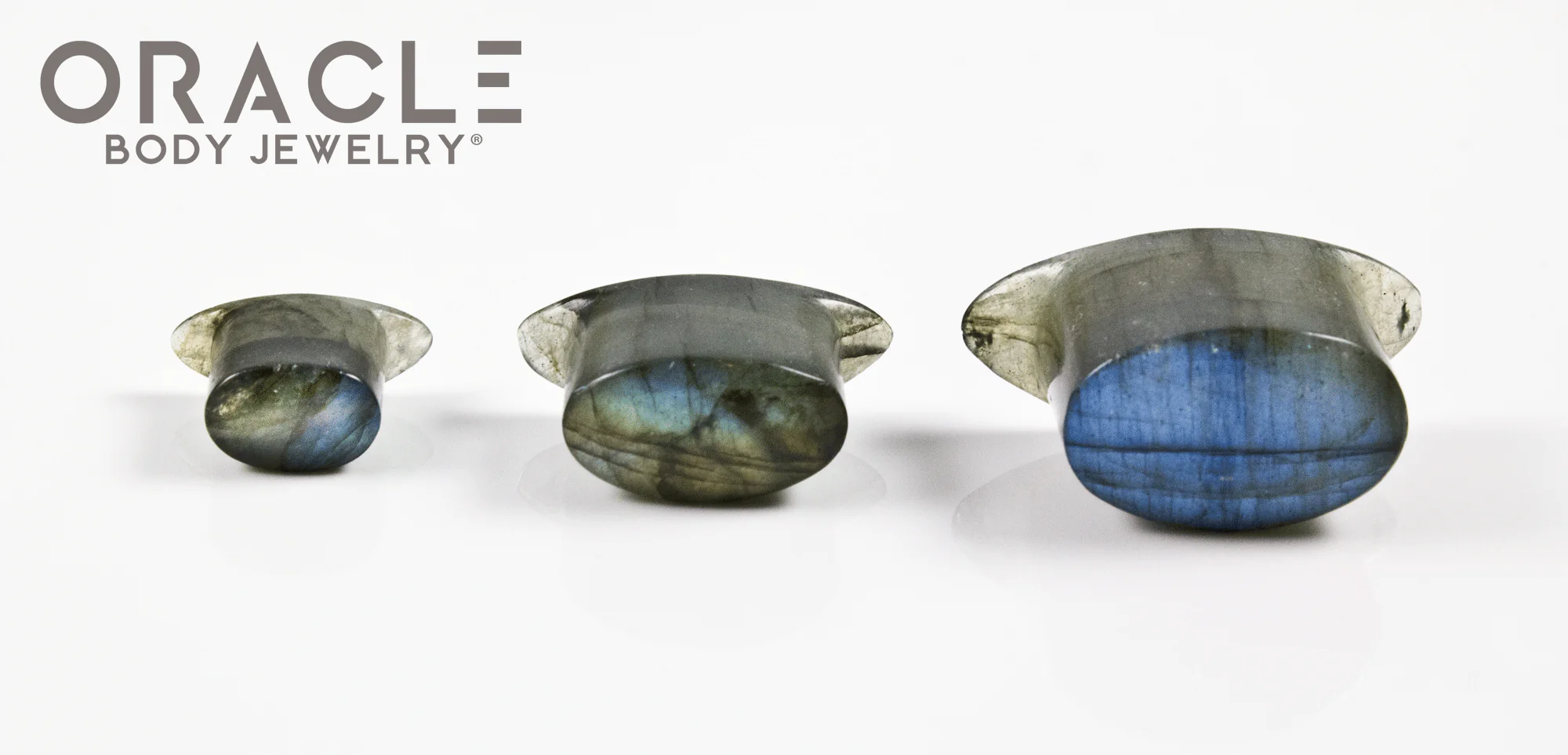 Labradorite Oval Labrets 2g Through 3/4"