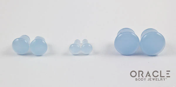 Blue Mist Quartz Single Flare Plugs