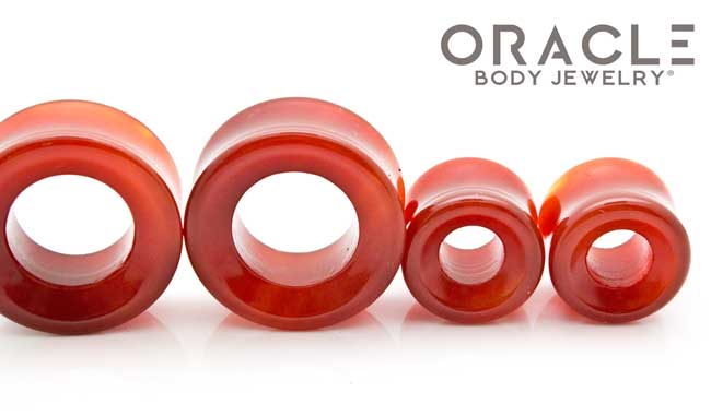 Carnelian Agate Eyelets / Tunnels - Image 3